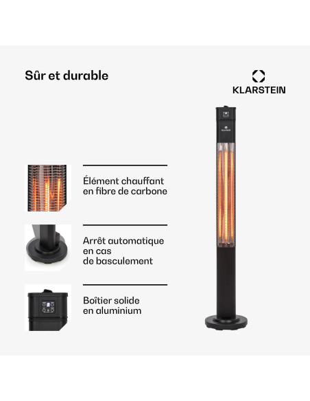 Infrared column electric heater 2kw - Location Regie
