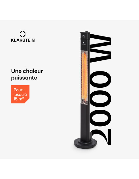 Infrared column electric heater 2kw - Location Regie