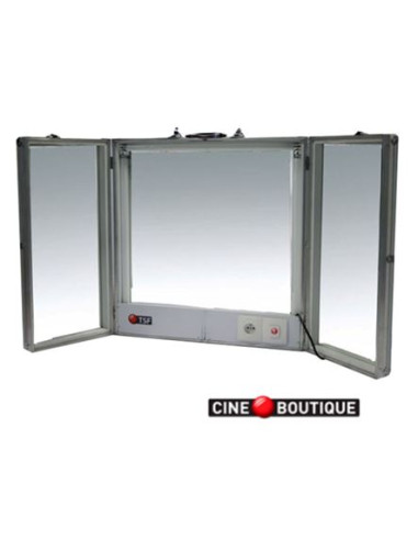 Glace maquillage - lumière du jour - triptyque néons - Location Régie - Régie