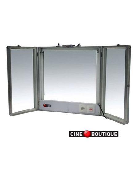 Glace maquillage - lumière du jour - triptyque néons - Location Régie - Régie