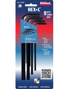 EKLIND 10609 Metric Long Hex Key Set – 9 pcs