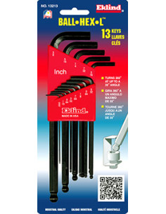 EKLIND 13213 Long Ball-End Hex Key Set – Imperial – 13 pcs