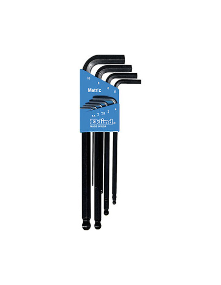 EKLIND 13609 Metric Long Ball-End Hex Key Set – 9 pcs