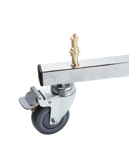 KUPO Folding Base with Wheels 28mm - Chrome Steel