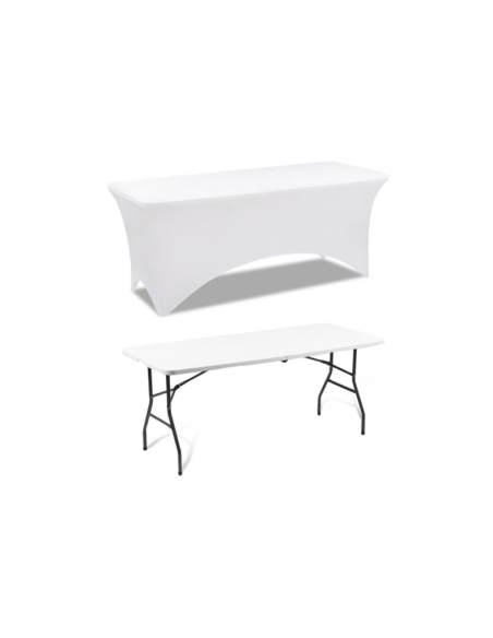 Nappe droite pour table 180 - blanche
