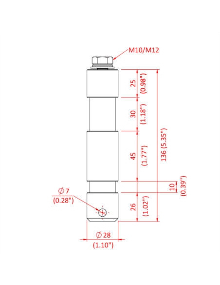 Spigot 28 mm DOUGHTY M10