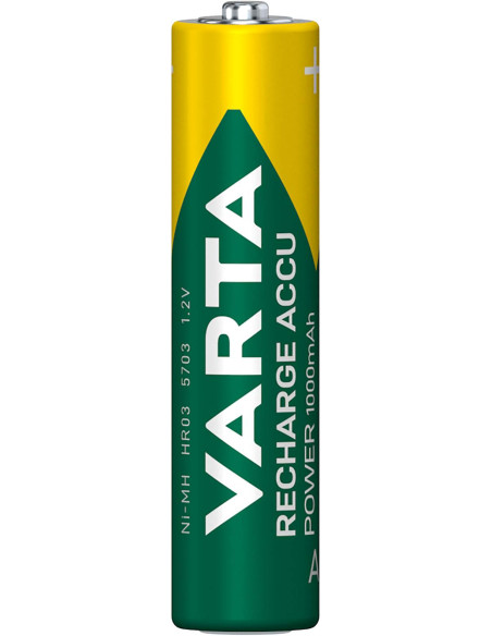 Piles Rechargeables AAA VARTA 1000 mAh (x4)