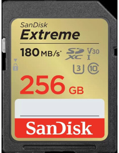 SanDisk Extreme SDXC 256 GB Card