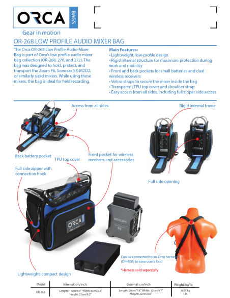 ORCA OR-268 Low Profile Audio Mixer Bag