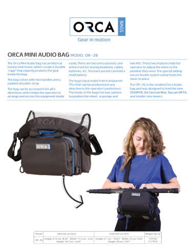 ORCA OR-28 Sacoche audio compacte