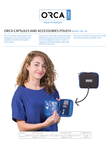 ORCA OR-29 Pochette capsules audio