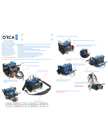 ORCA OR-30 Sacoche audio professionnelle