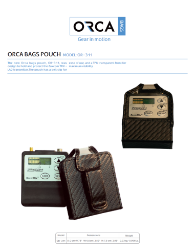 ORCA OR-311 Pochette Zaxcom TRX-LA