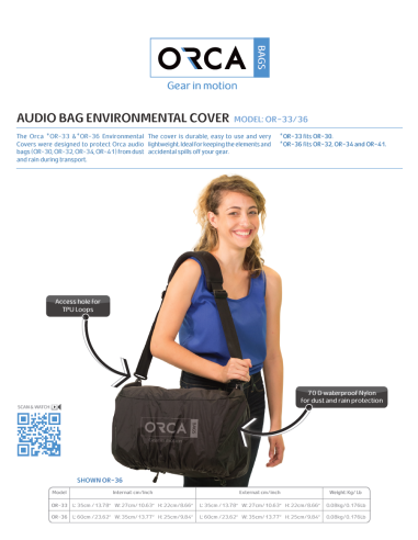 ORCA OR-33 Housse de protection sacoche audio