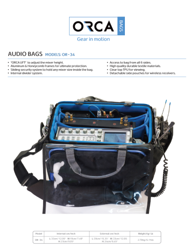 ORCA OR-34 Audio Mixer Bag