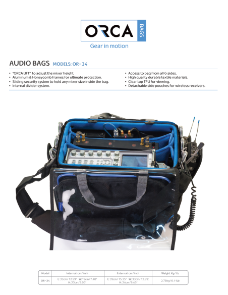 ORCA OR-34 Sacoche audio professionnelle