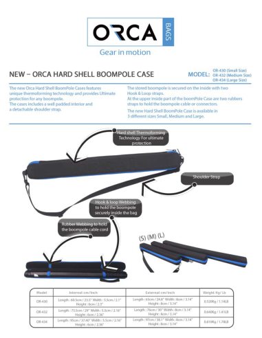 ORCA OR-432 Medium Hard Shell Boom Pole Case
