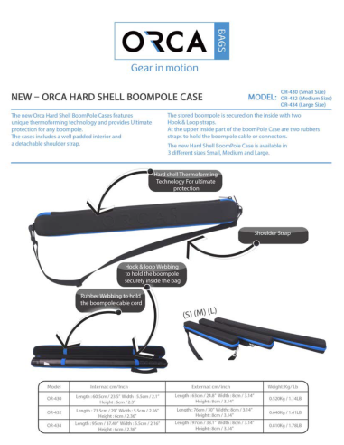 ORCA OR-434 Large Hard Shell Boom Pole Case