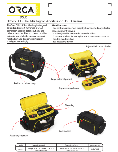 ORCA OR-525 DSLR Shoulder Bag