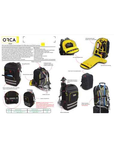 ORCA OR-536 DSLR Quick Draw Backpack