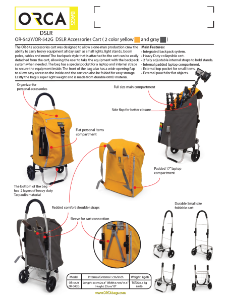 ORCA OR-542 Accessories Cart