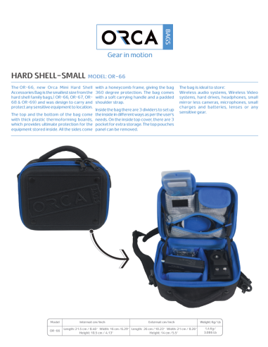 ORCA OR-66 Mini Hard Shell Accessories Bag
