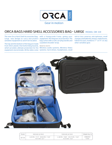 ORCA OR-69 Valise rigide audio