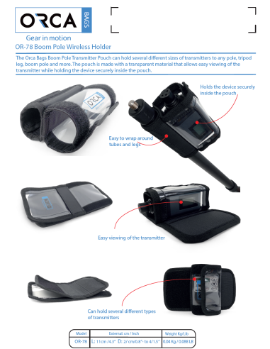 ORCA OR-78 Boom Pole Wireless Holder