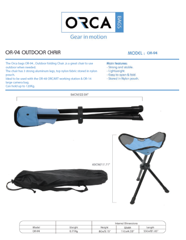 ORCA OR-94 Outdoor Folding Chair