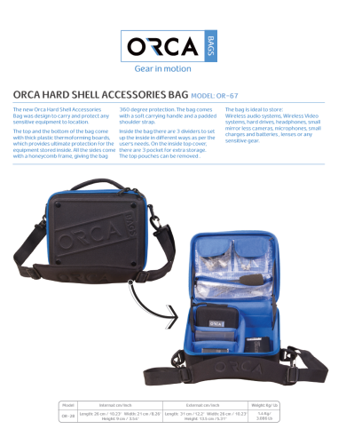 ORCA OR-67 Hard Shell Accessories Bag