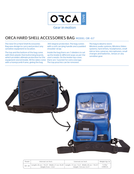 ORCA OR-67 Hard Shell Accessories Bag