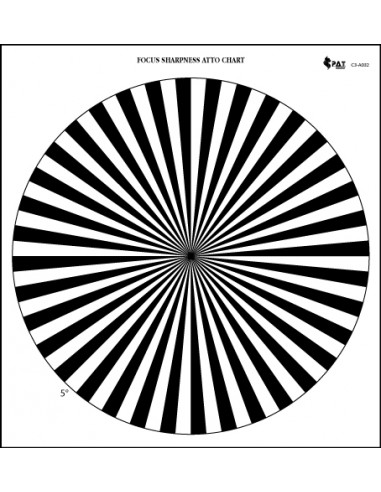 PAT ACCESSORIES - FOCUS SHARPNESS ATTO CHART - MIRE DE MISE AU POINT ATTO 16x17 cm