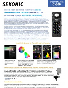 SEKONIC C800 - SPECTROMASTER TACTILE ET COULEUR 2