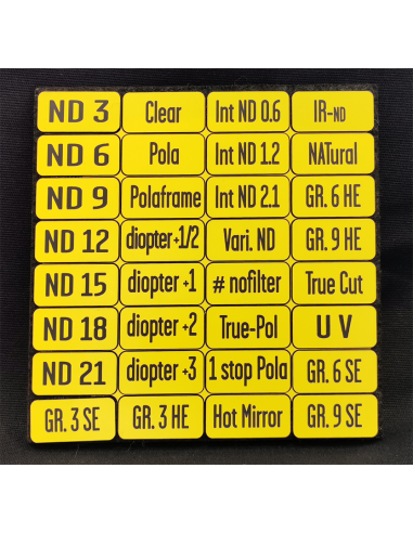 BARETTES (x5) D'IDENTIFICATION DE FILTRES CLASSIC SOFT