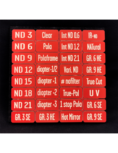 BARETTES (x5) D'IDENTIFICATION DE FILTRES CLASSIC SOFT
