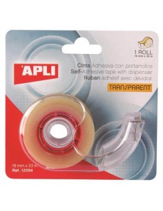 RUBAN ADHESIF TRANSPARENT + DEVIDOIR (19mm x 33m)