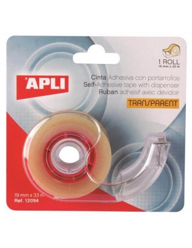 RUBAN ADHESIF TRANSPARENT + DEVIDOIR (19mm x 33m)