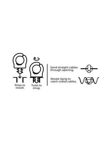 Sprig Cable Clips 6-pack Blue (PAR 6)