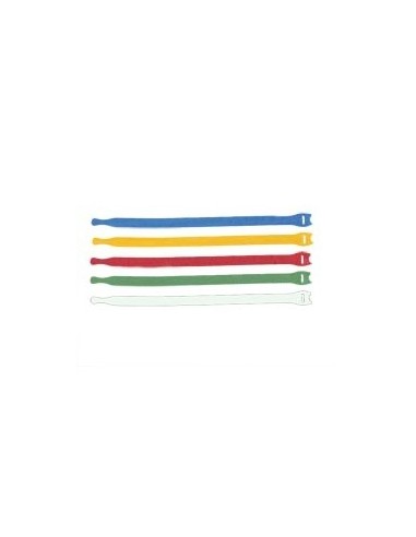VELCRO ATTACHE CABLE 5 COUL. 20x300mm
