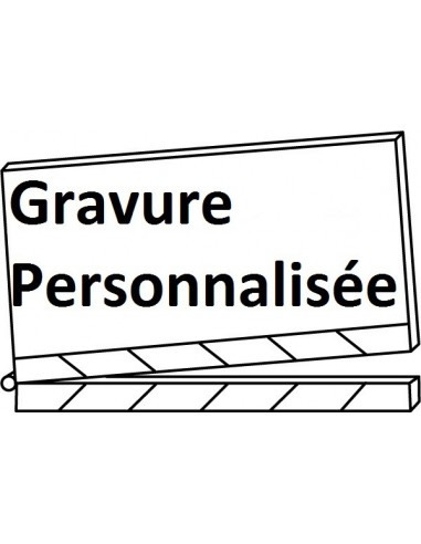 Gravure Personnalisation Clap Blanc ( Grand ou Moyen).